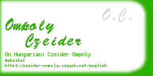 ompoly czeider business card